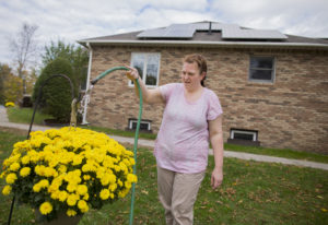 watering plants