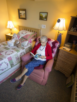 a typical room in the Assisted Living complex